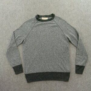 Frederik Anderson Copenhagen Small Gray Knit Pullover Long Sleeve Crew Neck New